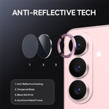 Samsung Galaxy S26 NORTHJO Metal & Glas Kameralinsebeskyttelse - Lyserød