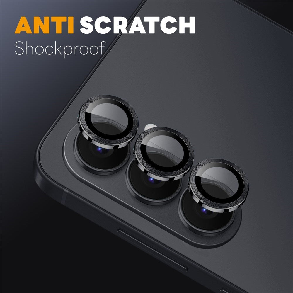 Samsung Galaxy S26 NORTHJO Metal & Glas Kameralinsebeskyttelse - Sort