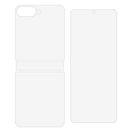 Samsung Galaxy Z Flip8 Skærmbeskyttelsesfilmssæt - 4 Dele - Gennemsigtig