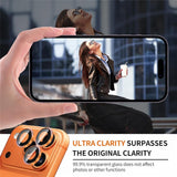 iPhone 18 Pro Max Metal og Glas Beskyttelse til Kameralinse - Orange