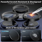 iPhone 18 Pro Max Metal og Glas Beskyttelse til Kameralinse - Sort