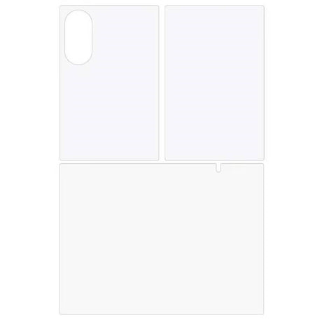 Samsung Galaxy Z Fold8 Beskyttelsesfilm - 3 Dele - Gennemsigtig