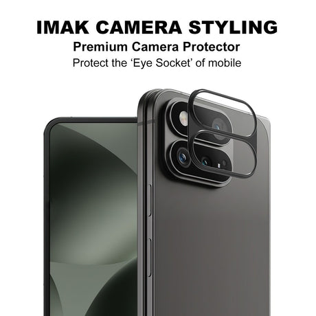 Google Pixel 11 Pro Fold IMAK Metal Kamerabeskyttelsesglas - Gennemsigtig / Sort Kant
