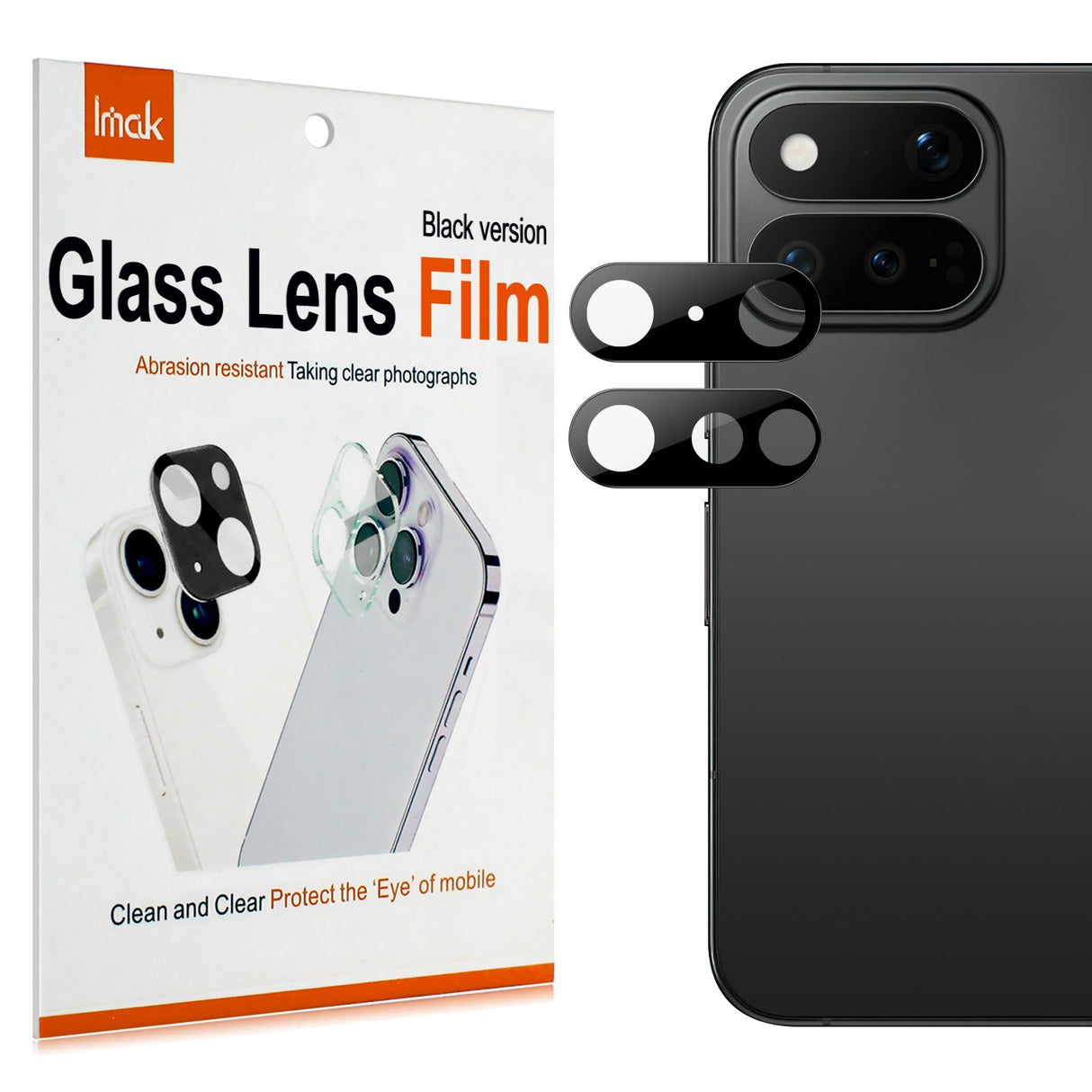 Google Pixel 11 Pro Fold IMAK Hærdet Kameralinsebeskyttelsesglas - Sort