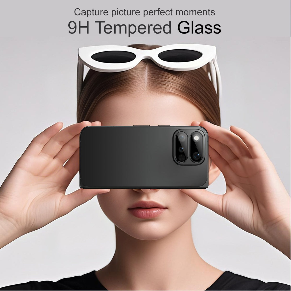 Google Pixel 11 Pro Fold IMAK Hærdet Kameralinsebeskyttelsesglas - Sort