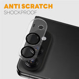 NORTHJO iPhone Fold Hærdet Kameralinsbeskyttelsesglas - 2 Stk. - Gennemsigtig / Sort