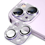 iPhone 13 / 13 Mini Enkay Glassbeskyttelse for kameralinse m. Rhinestone - Lilla