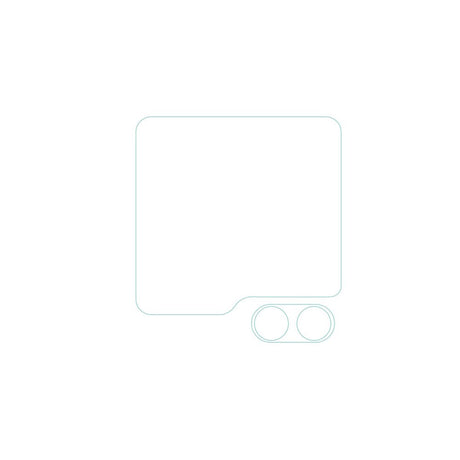 Samsung Galaxy Z Flip5 (5G) kamera og frontskjermbeskyttelsesglass - gjennomsiktig