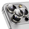 iPhone 15 Pro / 15 Pro Max beskyttelsesglass til kameralinse - grå / sølv