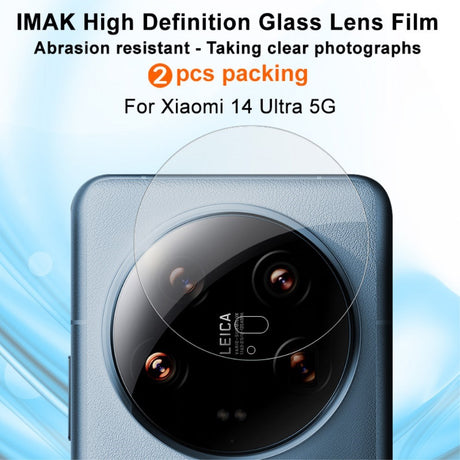 Xiaomi 14 Ultra IMAK Glassbeskyttelse for kameralinse - 2 stk. - Gjennomsiktig