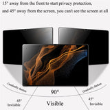 Samsung Galaxy Tab A11+ (Plus) / A9+ (Plus) Hærdet Skærmbeskyttelsesglas m. Privacy - Gennemsigtig