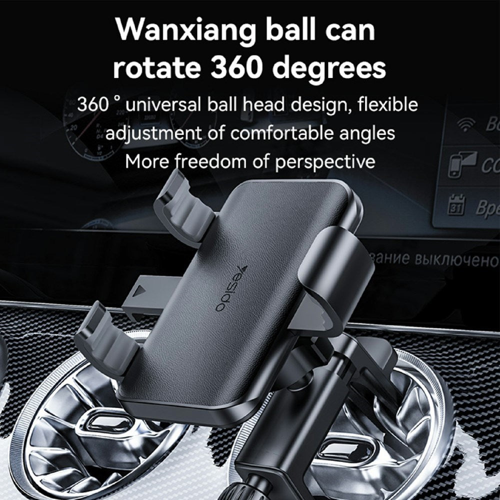 Justerbar Mobilholder - Bil - Sort