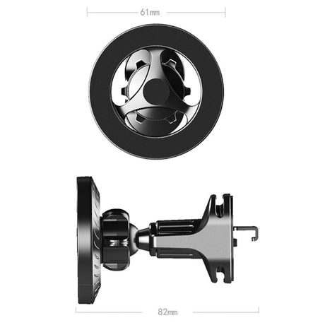 Magnetisk telefonholder for ventilasjon - MagSafe-kompatibel - Svart