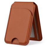 EIDERWOOD Magnetisk Kortholder - 3 Kort - Udfold Ståfunktion - MagSafe Kompatibel - Brun