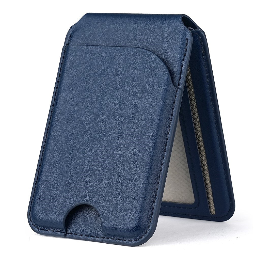 EIDERWOOD Magnetisk Kortholder - 3 Kort - Udfold Ståfunktion - MagSafe Kompatibel - Blå