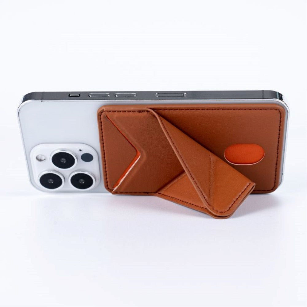 Magnetisk Kortholder m. Ståfunktion - Magsafe Kompatibel - Sort