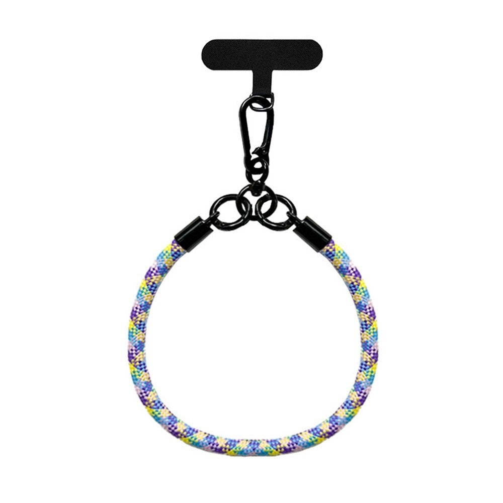 Flettet Polyester Håndledsstrop inkl. Indlægningsplade - 30cm - Multifarvet