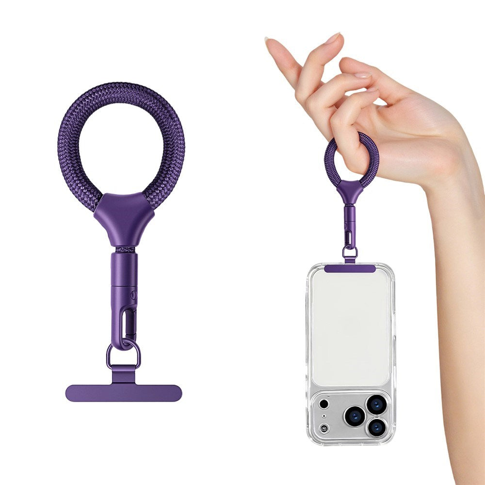 Polyester Fingerstrop m. Metalspænde - 10cm - Lilla