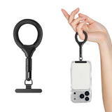 Polyester Fingerstrop m. Metalspænde - 10cm - Sort