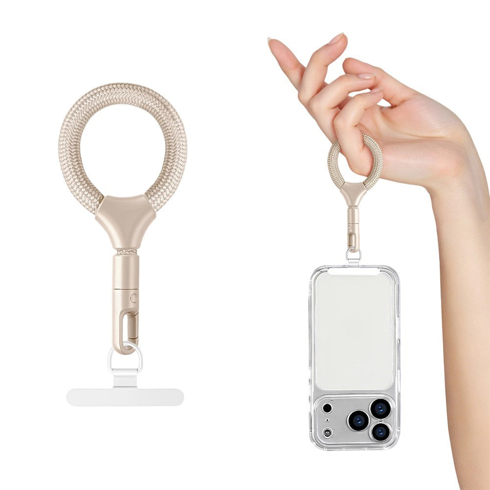 Polyester Fingerstrop m. Metalspænde - 10cm - Beige
