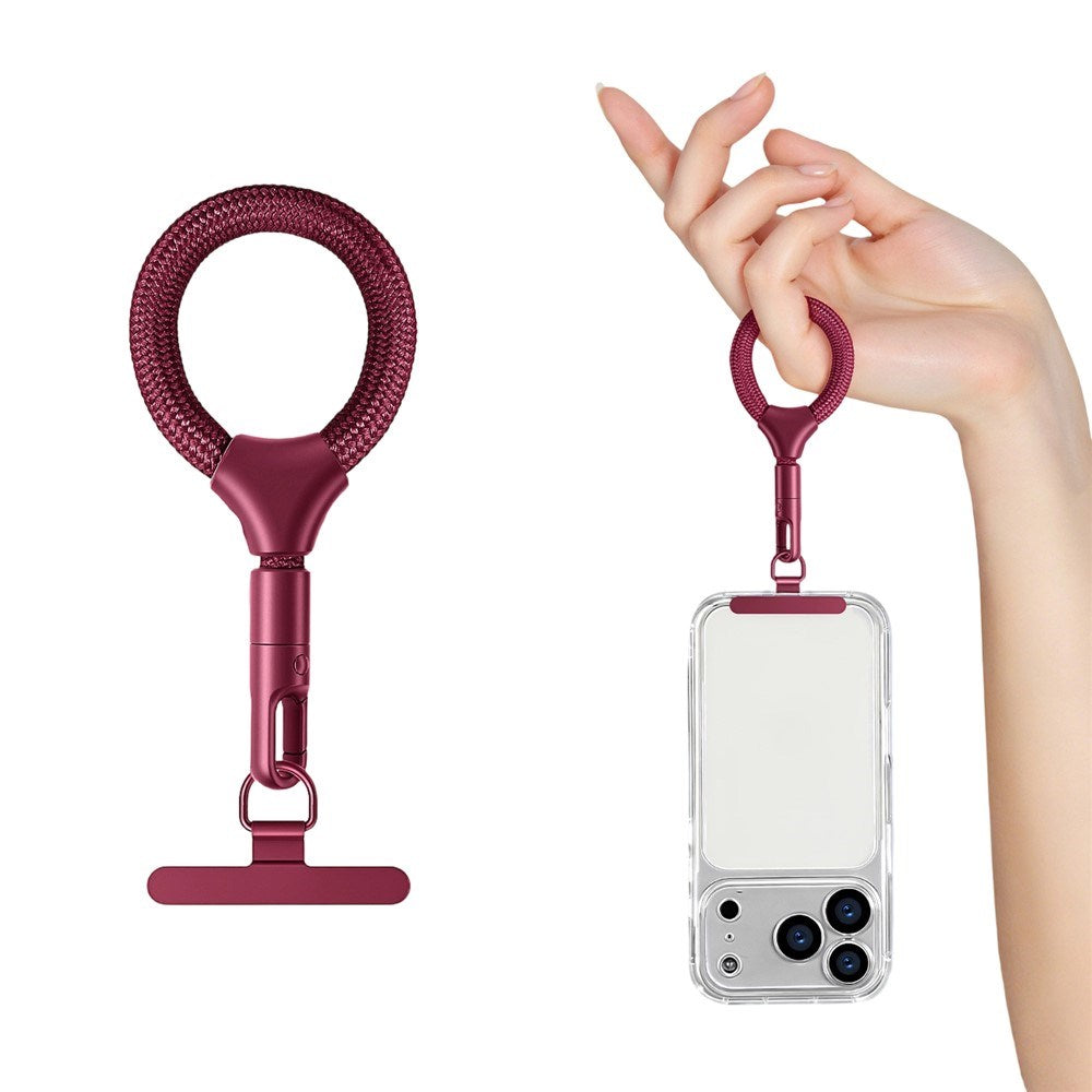 Polyester Fingerstrop m. Metalspænde - 10cm - Rød