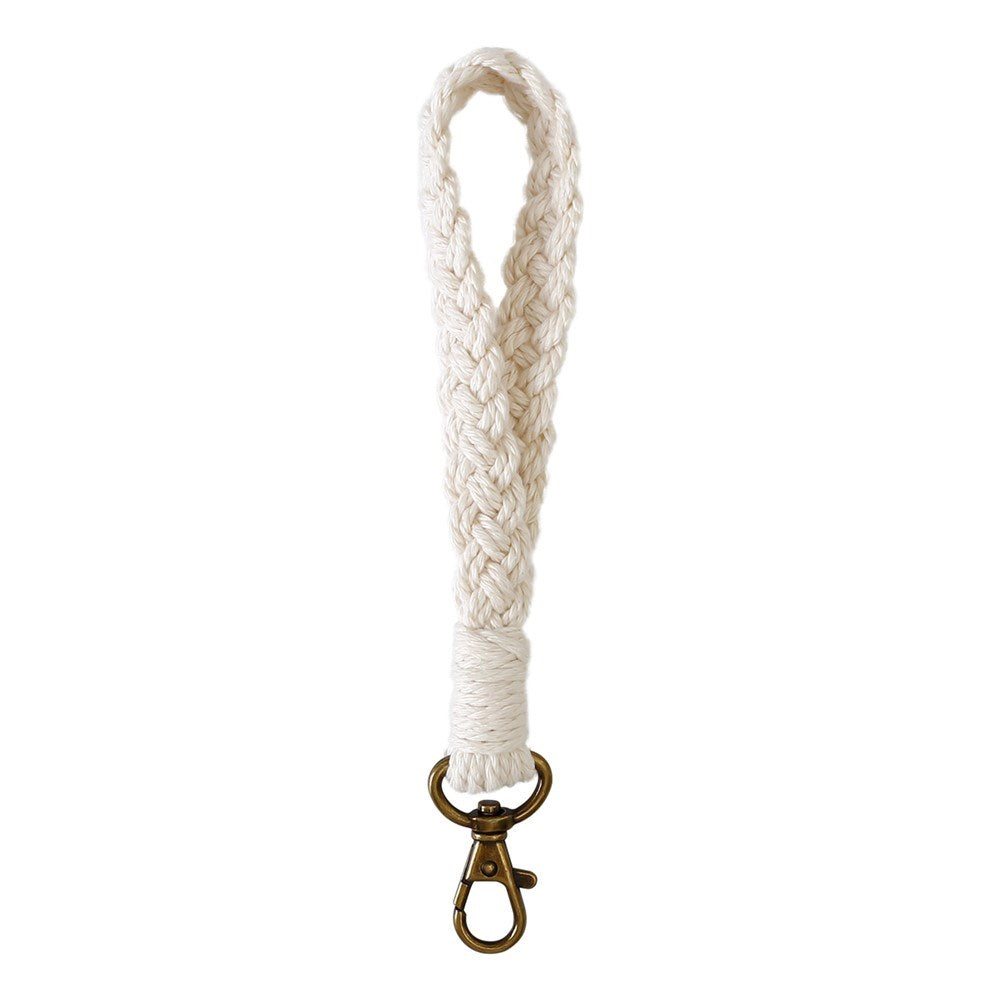 Nøglesnor / Håndledsstrop - 18cm - Tekstil - Hvid