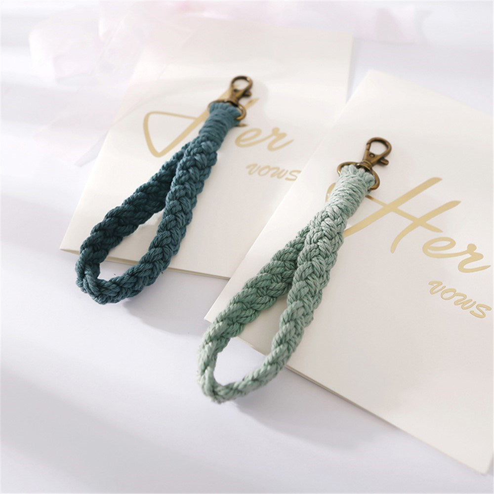 Nøglesnor / Håndledsstrop - 18cm - Tekstil - Blå