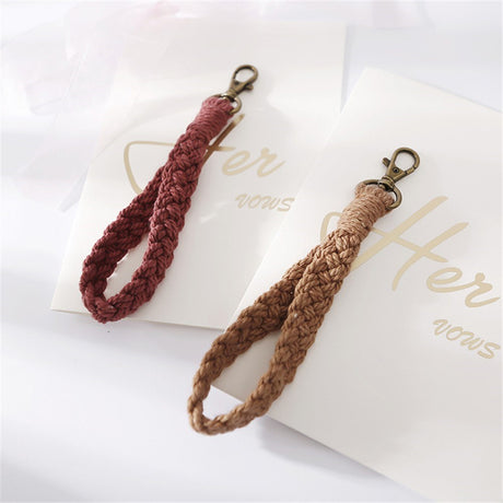 Nøglesnor / Håndledsstrop - 18cm - Tekstil - Sort