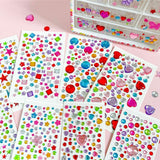 Selvklæbende Krystal 3D Stickers - 65 stk - Ottekantet
