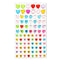 Selvklæbende Krystal 3D Stickers - 88 stk - Hjerter