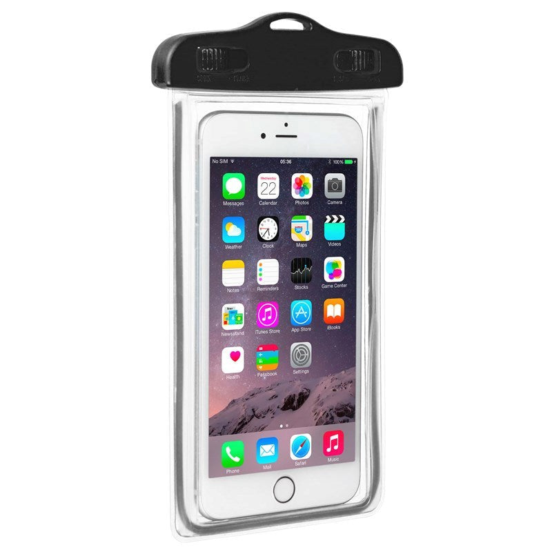 Gear Waterproof Mobile Case - Universal 5.5" - Myk TPU-skjerm - Svart / Gjennomsiktig