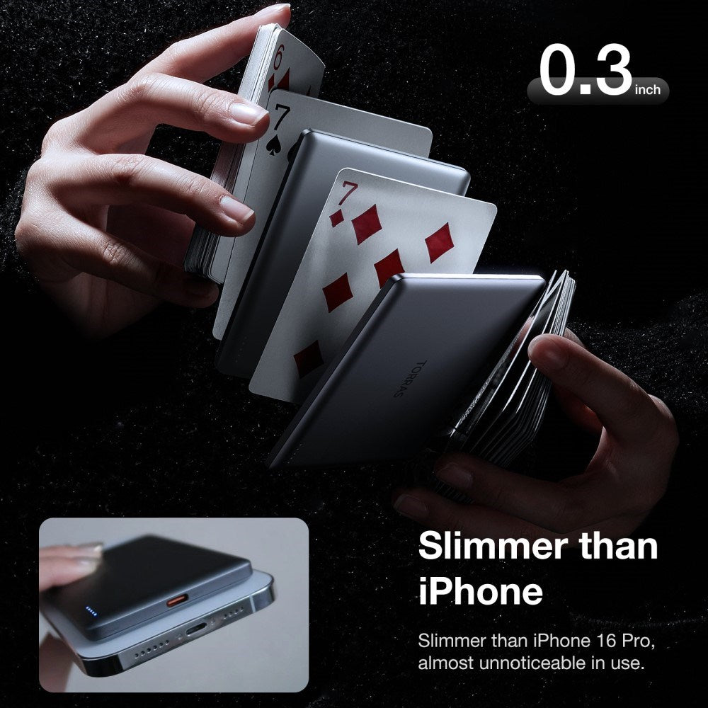 TORRAS MiniMag Power Bank 5.000 mAh - MagSafe - Grå