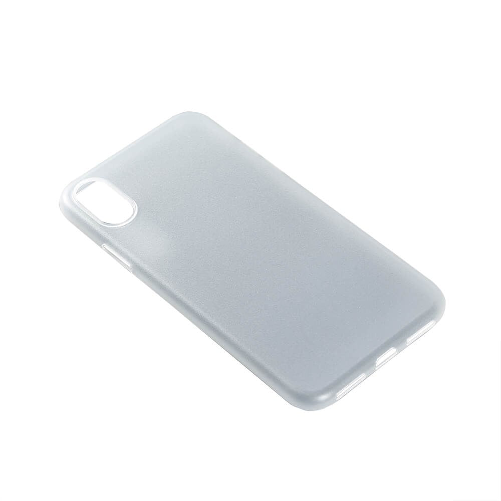iPhone XS Max GEAR Semi Transparent Fleksibelt Plast Mobil Cover - Hvid