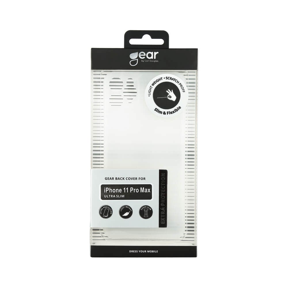 iPhone 11 Pro Max GEAR Semi Transparent Fleksibelt Plast Mobil Cover - Hvid