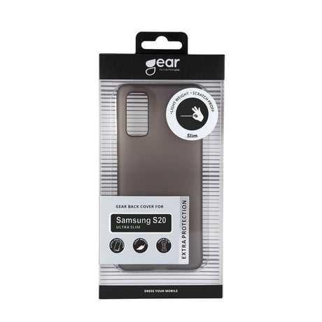 Samsung Galaxy S20 GEAR Semi Transparent Fleksibelt Plast Bagside Cover - Sort