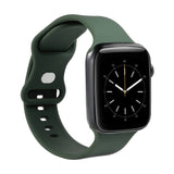 Apple Watch (42/44/SE/45/49mm) GEAR Silikone Watcharmbånd - Olivengrøn