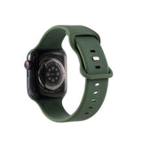 Apple Watch (42/44/SE/45/49mm) GEAR Silikone Watcharmbånd - Olivengrøn