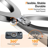 Torras MagSafe-kompatibel metallringholder med stativ - svart