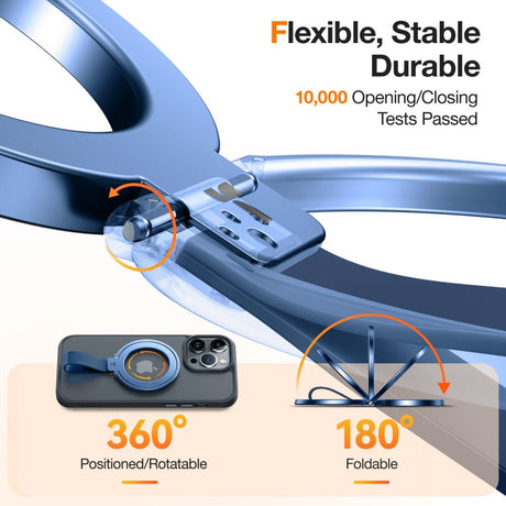 Torras MagSafe-kompatibel metallringholder med stativ - blå