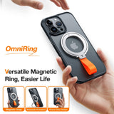 Torras MagSafe-kompatibel metallringholder med stativ - sølv