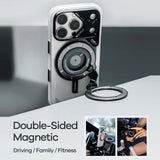 AULUMU Magnetisk Roterbar & Justerbar Mobilholder - MagSafe Kompatibel - Sort