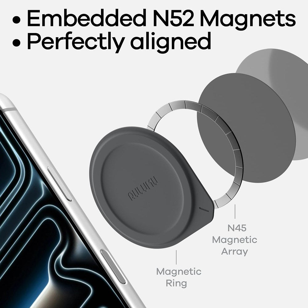 AULUMU Magnetisk MagSafe Klistermærke - Grå