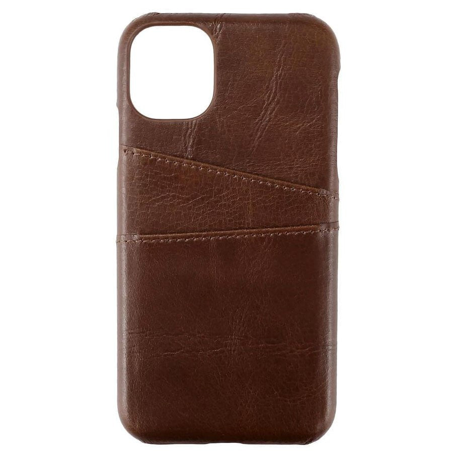 iPhone 11 GEAR Onsala Collection mobildeksel m. Kortholder / Skinn - Brun