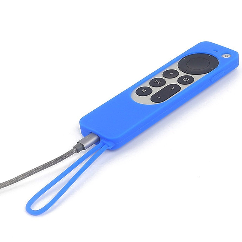 Apple Siri Remote Silikone Cover (2. & 3. gen.) m. Strop - Blå
