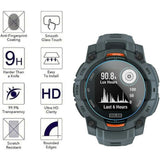 Garmin Instinct 3 AMOLED (50mm) - Hærdet Beskyttelsesglas - 3 stk - Gennemsigtig