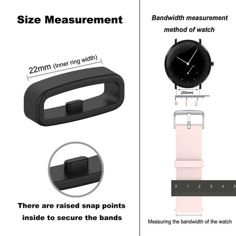 Universal Remholder til Smartwatch Rem (22mm) - Sort
