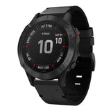Universal Garmin 22 mm QuickFit lærreim - svart