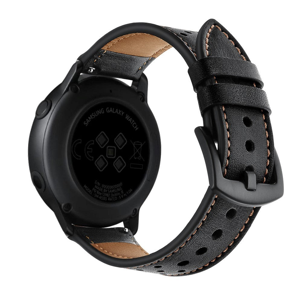 Universal Smartwatch lærreim (20mm) - Svart / Brun