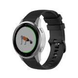 Smartwatch silikonrem (18mm) riflet - svart