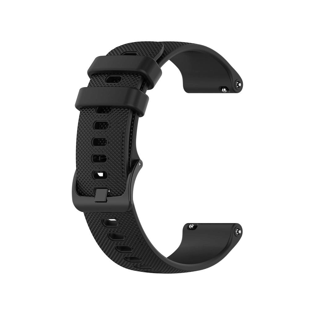 Smartwatch silikonrem (18mm) riflet - svart